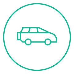 Image showing Minivan line icon.