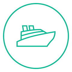 Image showing Cruise ship line icon.