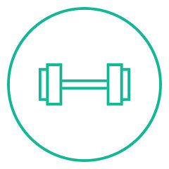 Image showing Dumbbell line icon.