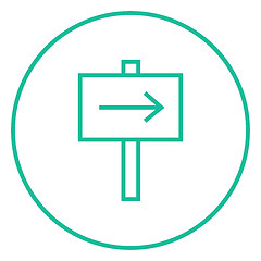 Image showing Travel traffic sign line icon.