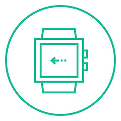 Image showing Smartwatch line icon.