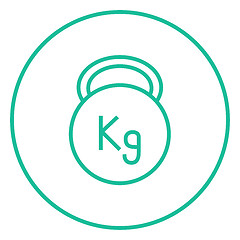 Image showing Kettlebell line icon.