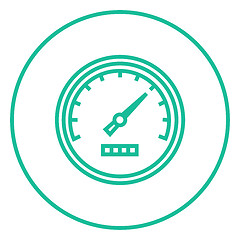 Image showing Speedometer line icon.
