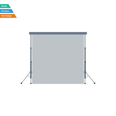 Image showing Flat design icon of studio photo background