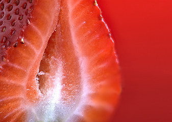 Image showing Strawberry Macro Red