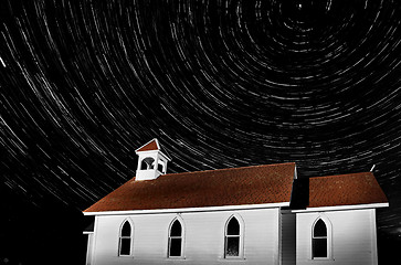 Image showing Church Night Shot Black and White