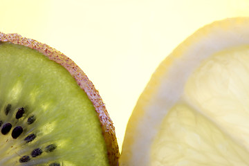 Image showing Kiwi Fruit and Lemon Slice