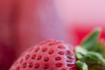 Image showing Strawberry Macro Red