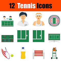 Image showing Tennis icon set