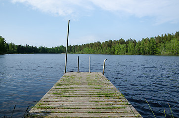 Image showing Old bath pier with summer feeling