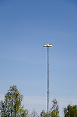 Image showing Tall lamp post