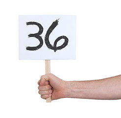 Image showing Sign with a number, 36