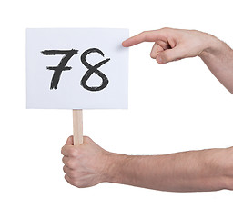 Image showing Sign with a number, 78