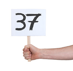 Image showing Sign with a number, 37