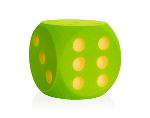 Image showing Large green foam die isolated - 6