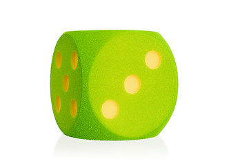 Image showing Large green foam die isolated - 3