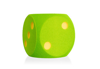 Image showing Large green foam die isolated - 2
