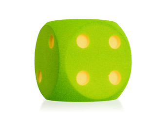 Image showing Large green foam die isolated - 4