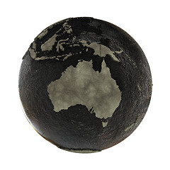 Image showing Australia on Earth of oil