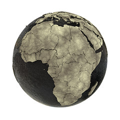 Image showing Africa on Earth of oil