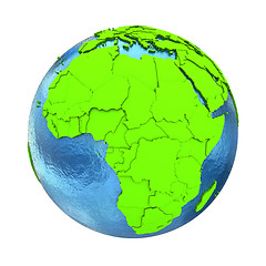 Image showing Africa on green Earth