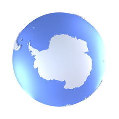 Image showing Antarctica on bright metallic Earth