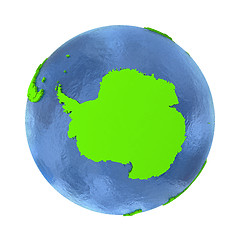 Image showing Antarctica on green Earth