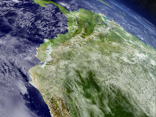 Image showing Ecuador from space