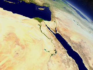 Image showing Egypt from space