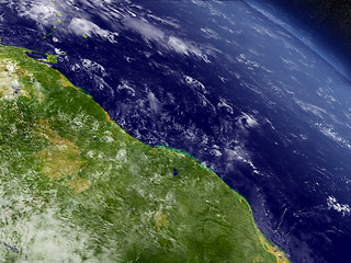 Image showing Guynea and Suriname  from space