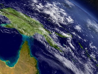 Image showing Papua New Guinea from space