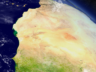 Image showing Mauritania from space