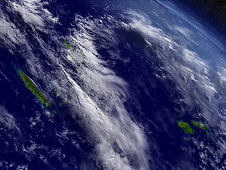 Image showing New Caledonia, Fiji and Vanuatu from space