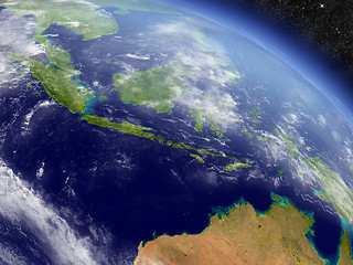 Image showing Indonesia from space