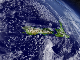 Image showing New Zealand from space