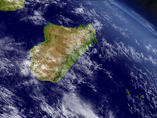 Image showing Madagascar from space