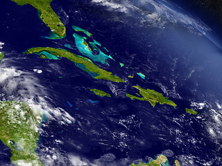 Image showing North Caribbean from space