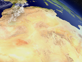 Image showing Algeria from space