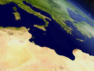 Image showing Tunisia from space