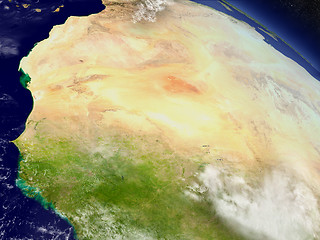 Image showing Mali and Senegal from space