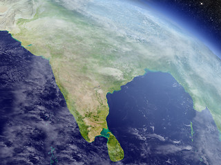 Image showing India from space