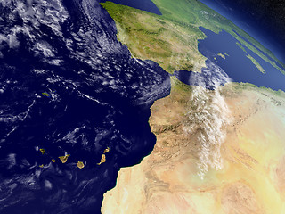 Image showing Morocco from space