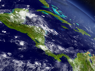 Image showing Central America from space