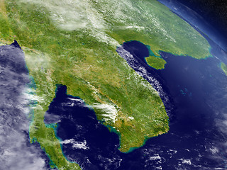 Image showing Laos and Cambodia from space