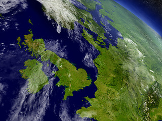 Image showing United Kingdom from space