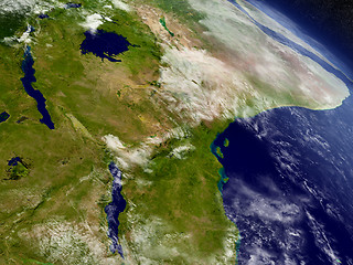 Image showing Tanzania from space