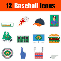 Image showing Baseball icon set