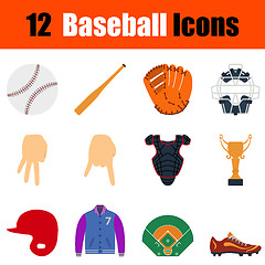 Image showing Baseball icon set