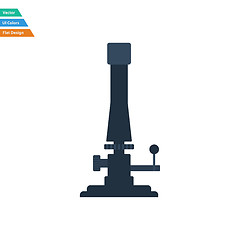 Image showing Flat design icon of chemistry burner