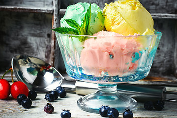 Image showing fruit ice cream